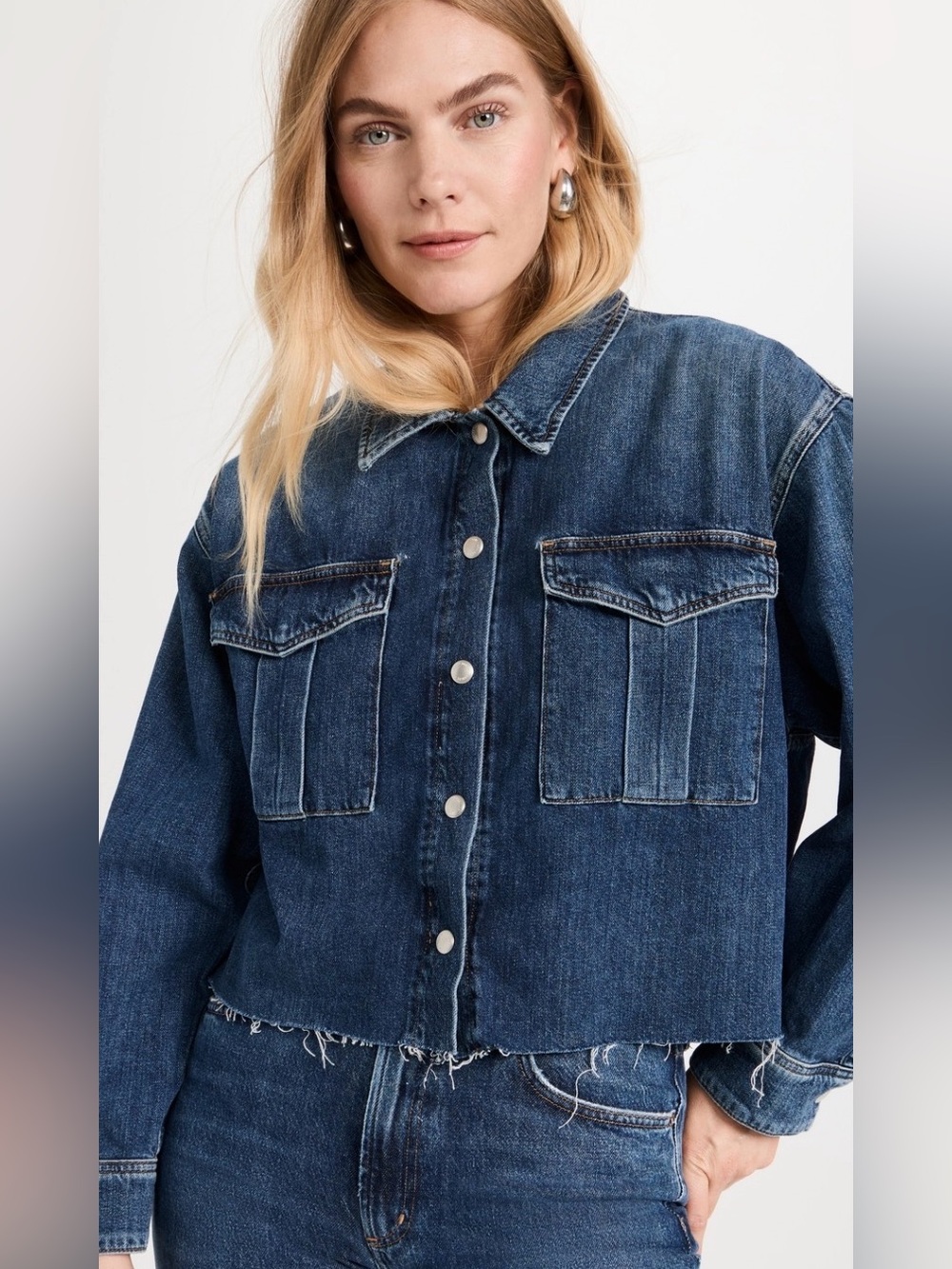 AGOLDE NYX cropped denim shirt jacket